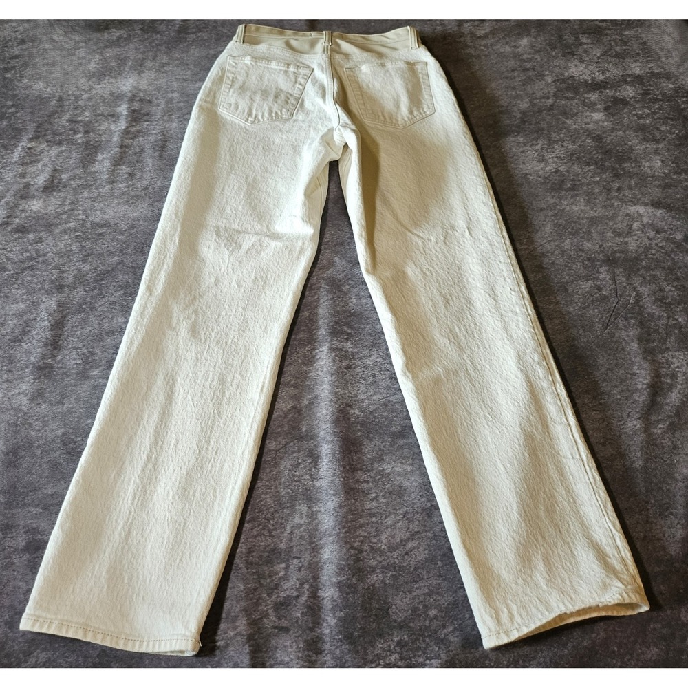 Abercrombie & Fitch The 90's Straight Ultra High Rise Womens SZ 29/8 White